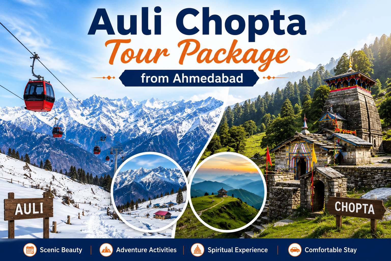 Auli Chopta Tour Package From Ahmedabad